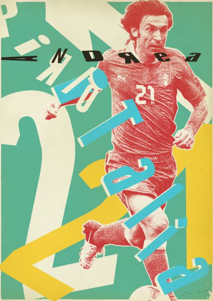 Sergeant Paper 人気のサッカー シリーズ アートポスター A3サイズ "Pirlo ピルロ"